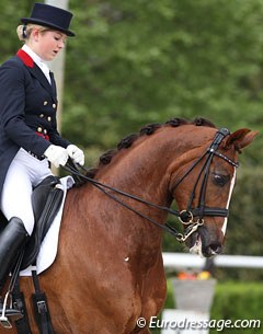 British Emma Corbett on her gorgeous but spooky Furst Diamantina (by Furst Heinrich x Diamantino)