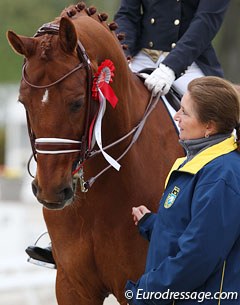 Swedish chef d'equipe Tina Due Boje with Wolkengold