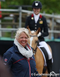 Mom Clare Williams is very happy with her daughter Erin's ride