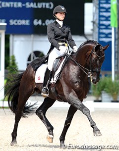 Swedish Minna Telde on the Hanoverian stallion Santana