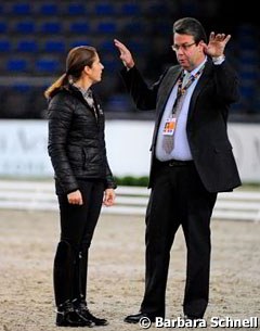 Tinne Vilhelmson and Thomas Bauer during the sound check