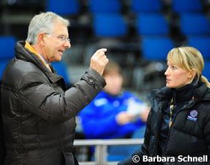 Christoph Hess talking to Helen Langehanenberg