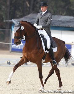 British Gareth Hughes on the Danish warmblood mare Stenkjers Nadonna (by Donnerschlag)