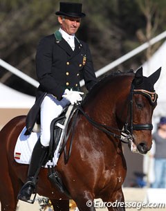 Spanish Juan Antonio Jimenez with the Lusitano Raio