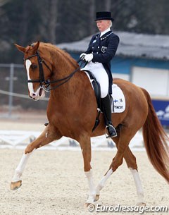 Finland's Emma Kanerva on Dr. Jorge de la Rocha's former GP horse Donnelly (by Donnerruf)