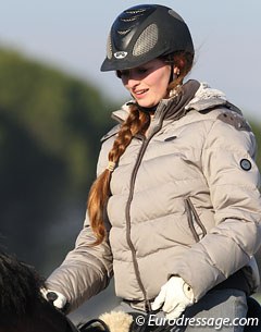 Emily Cousins with her long braided ponytail