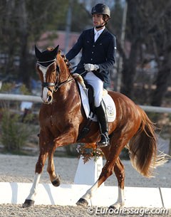 Juan Antonio Vazquez on the 5-year old Hanoverian Wall Street JV (by Wie Weltmeyer)