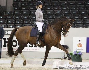 Adelinde Cornelissen schooling Galahad at the 2012 World Cup Finals :: Photo © Astrid Appels