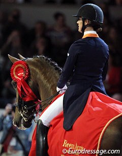 Adelinde Cornelissen at the prize giving with Galahad