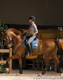 Adelinde Cornelissen started her warm up early this morning with some walk and lots of canter