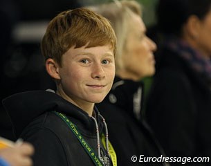 Jan Ebeling's son joined his father at the 2012 World Cup Finals