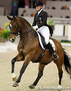 Isabell Werth and El Santo at the 2012 CDI-W 's Hertogenbosch in March 2012 :: Photo © Astrid Appels