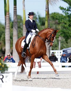Diane Creech and Devon L competing in Wellington, Florida :: Photo © Sue Stickle
