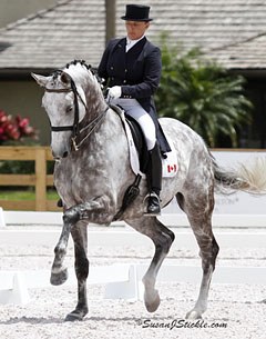 Evi Strasser and Renaissance Tyme competing in Florida :: Photo © Sue Stickle