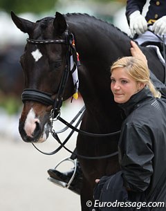 Nathalie zu Sayn-Wittgenstein's Digby with his groom