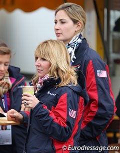 Susan Dutta and Caroline Roffman have a coffee