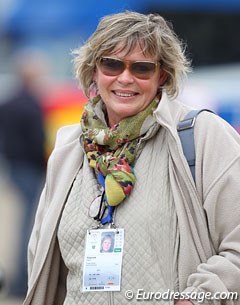 Hanni Toosbuy Kasprzak, CEO of Ecco Shoes (title sponsor of the 2013 European Dressage Championships) and mom to Danish team rider Anna Kasprzak