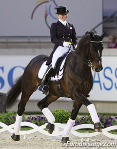 Former U25 rider Jenny Lang and Loverboy gain the attention of the selectors at the 2013 CDIO Aachen :: Photo © Astrid Appels
