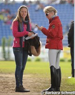 Former German pony rider Anne von Negri and Helen Langehanenberg