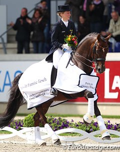 Helen Langehanenberg and Damon Hill win the CDIO Grand Prix at the 2013 CDIO Aachen :: Photo © Astrid Appels