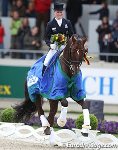 Helen Langehanenberg and Damon Hill win the Grand Prix Special at the 2013 CDIO Aachen :: Photo  © Astrid Appels