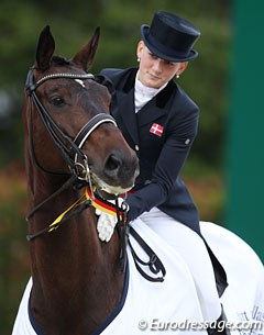 Nanna Skodborg Merrald and Millibar win the U25 classes at the 2013 CDIO Aachen :: Photo © Astrid Appels