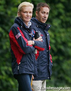 Christine Traurig, and not Wolfram Wittig, was coaching Jan Ebeling in Aachen. Team trainer Robert Dover carefully watched each American rider at the show