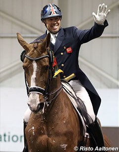 Peter Storr and Belmondino win the Grand Prix Kur at the 2013 CDI Addington :: Photo © Risto Aaltonen