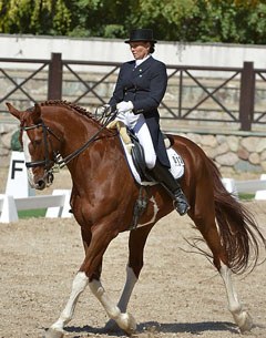  Kazakhstan’s Natalya Yurkevich and Donpetro HL claimed both Grand Prix Special and Freestyle gold at the 2013 Central Asia Dressage Championships at Almaty (KAZ)