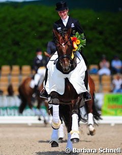 Helen Langehanenberg and Damon Hill win the 2013 German Dressage Championships