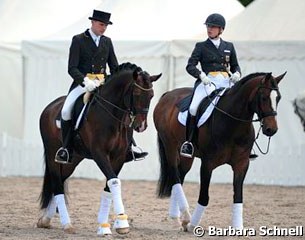 Matthias Bouten and Isabell Werth having a conversation