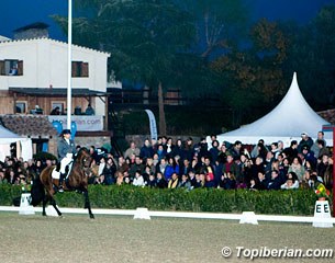 Jose Daniel Martin Dockx and Grandioso III competing in the evening Kur to Music at the 2013 CDN Can Alzina