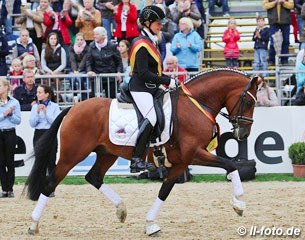 Danica Duen and Cosmopolitan D win the 3-year old riding pony stallion class