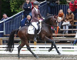 Maike Mende and Nobel Nagano were the 6-year old reserve champions at the 2013 Bundeschampionate :: Photo © LL-foto