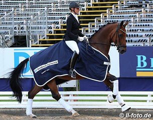 Laura Stigler and Doubleyou W (by Don Romantic x Rohdiamant) won the preliminary round and finished fourth in the finals