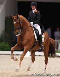 Adelinde Cornelissen and Parzival at the 2013 CDI-W 's Hertogenbosch :: Photo © Astrid Appels