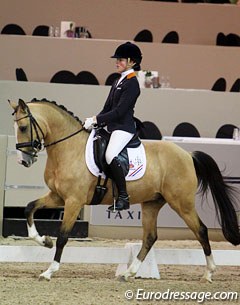 Dutch pony rider Febe van Zwambagt on Coco Jambo at the 2013 CDI Drachten :: Photo © Astrid Appels