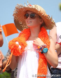 A Dutch fan decked out