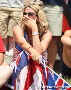 Phoebe's mom Tracy Peters in tears during the award ceremony