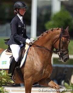 Swedish Amanda Svanberg on the super talented B Capriole. The pony was a bit too wild and strong for her today but the pair showed great potential