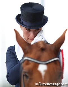 A teary Adelinde Cornelissen before the prize giving ceremony