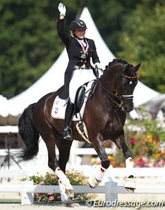 Anna Christina Abbelen and Furst on Tour win kur silver at the 2013 European Junior Riders Championships 