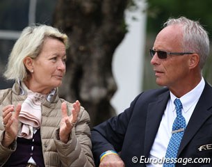 Judge Anett Fransen Iacobaeus talking to FEI Dressage director Trond Asmyr