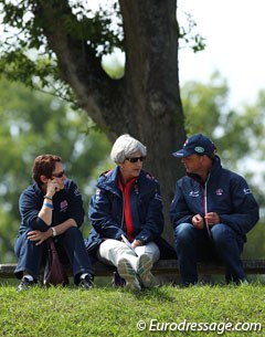 British Junior/Young Riders chef d'equipe Islay Auty in conversation :: Photo © Astrid Appels
