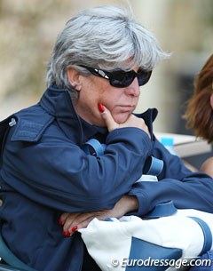 Laura Conz in a pensive mood at the 2013 European Junior and Young Riders Championships :: Photo © Astrid Appels