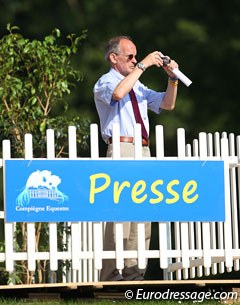 Technical Delegate Freddy Leyman taking some snapshots of the show grounds