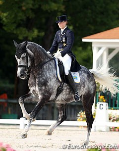 Marina Mattsson and Cassio at the 2013 European Young Riders Championships :: Photo © Astrid Appels