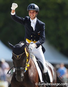 Juan Matute Guimon and Don Diego, the highest placed Spanish pair at the 2013 European Junior Riders Championships :: Photo © Astrid Appels