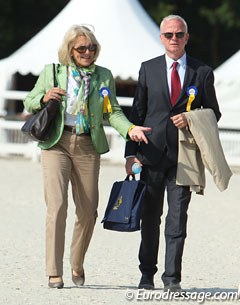 British judge Sandy Phillips talking to her colleague, Norwegian judge Kjell Myhre