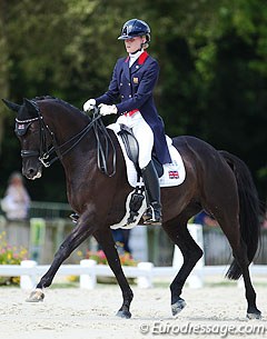 Chloe Vell and Kaja di Valentina at the 2013 European Junior Riders Championships :: Photo © Astrid Appels